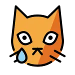 Crying Cat SVG Icon